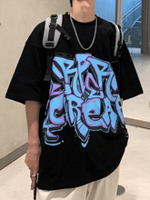 Herren-T-Shirt mit Graffiti-Buchstabengrafik